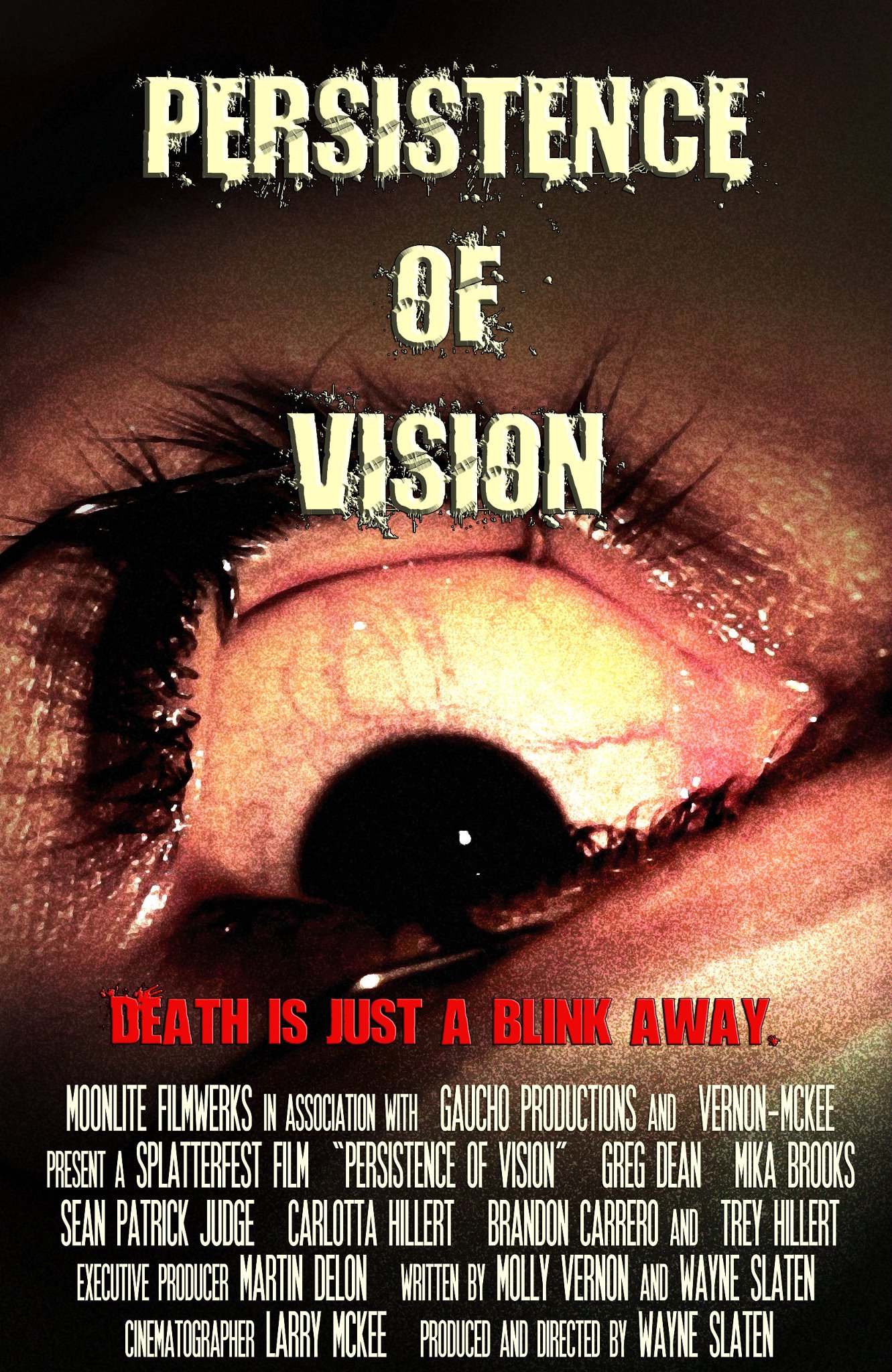 Poster for our award winning Splatterfest 2011 film - Persistence of Vision.