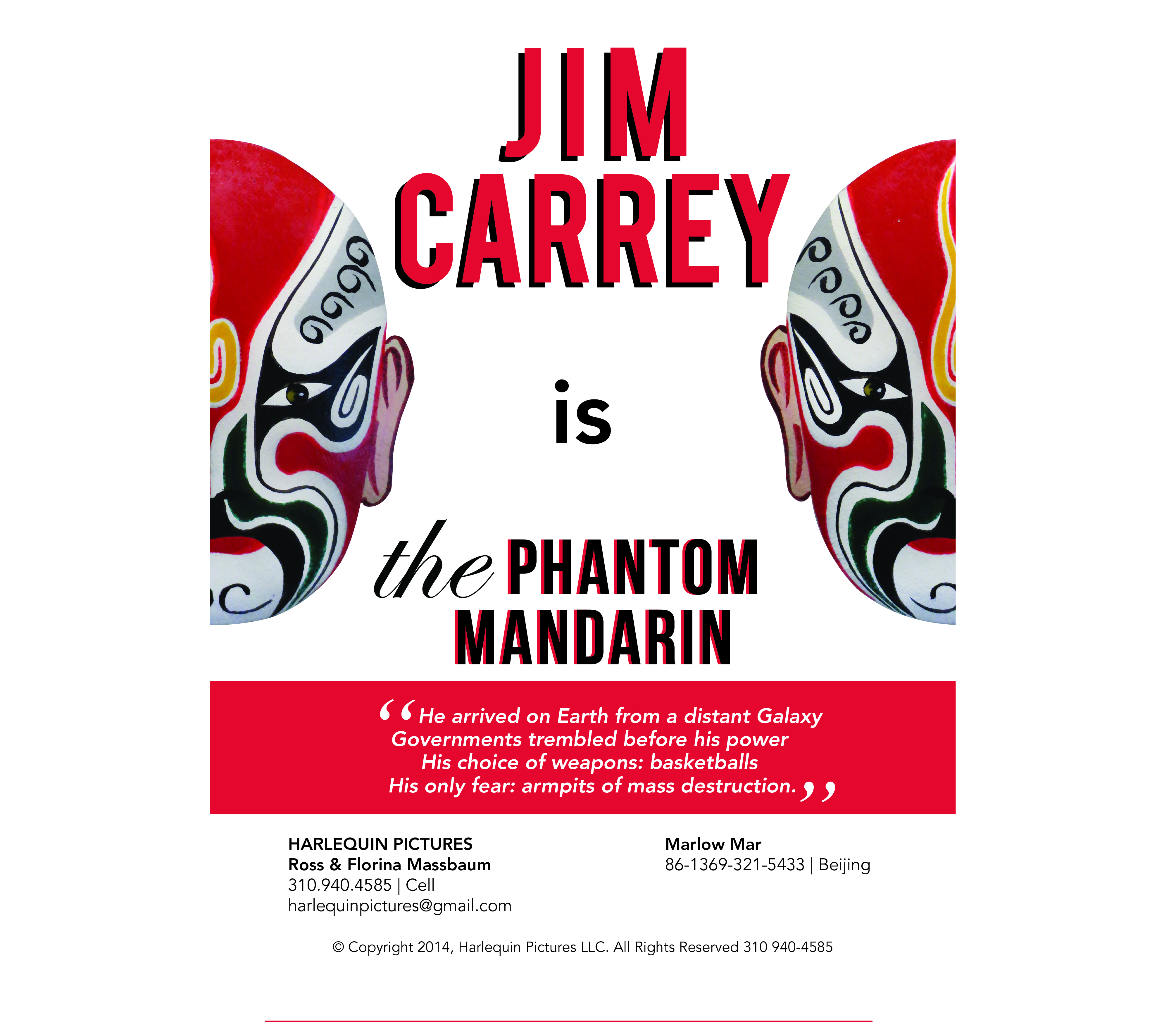 Poster for Phantom Mandarin starring Jim Carrey