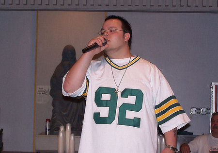 Scott performing at his homecoming party, 05-14-05!