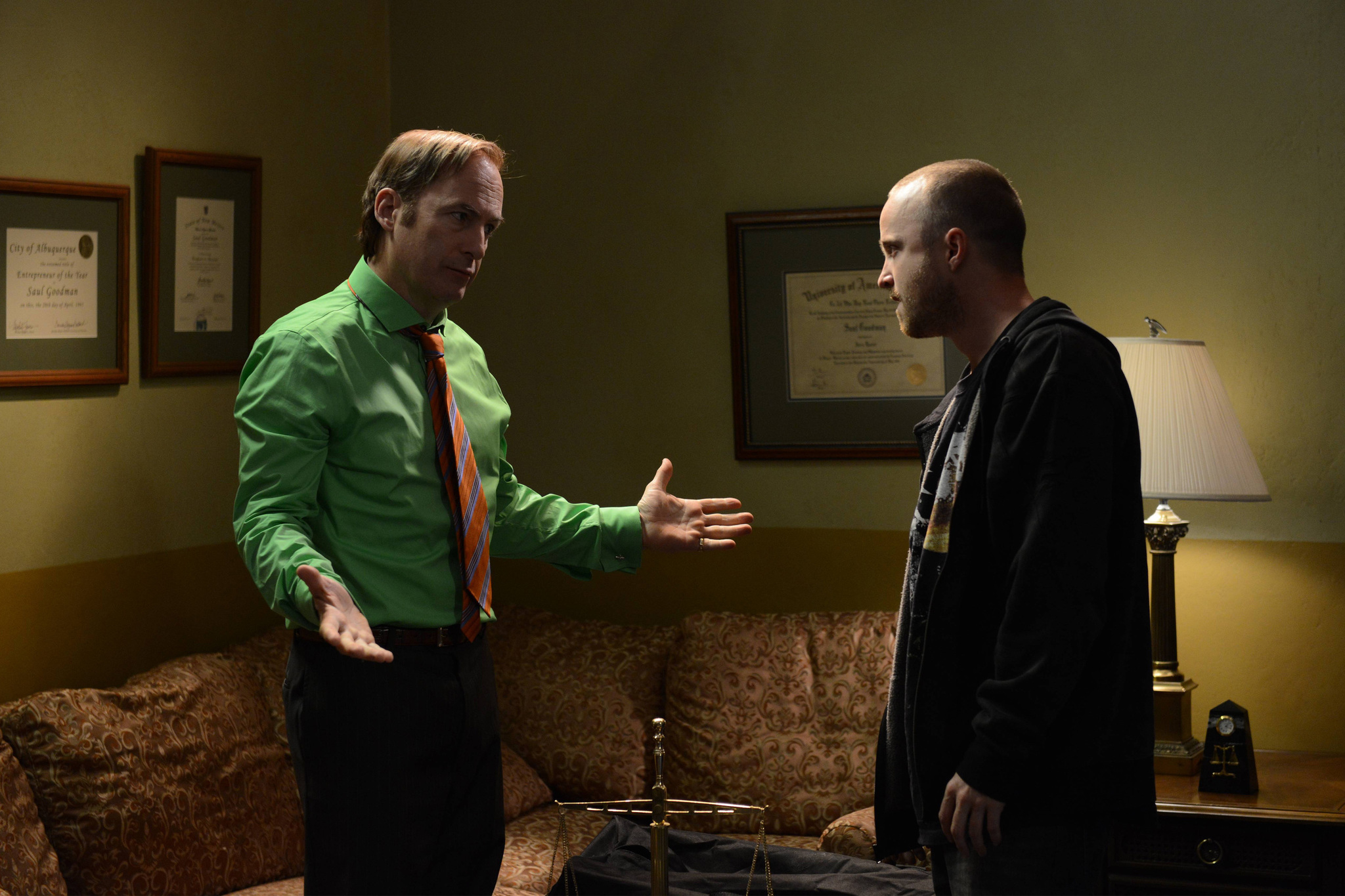 Still of Bob Odenkirk and Aaron Paul in Brestantis blogis (2008)