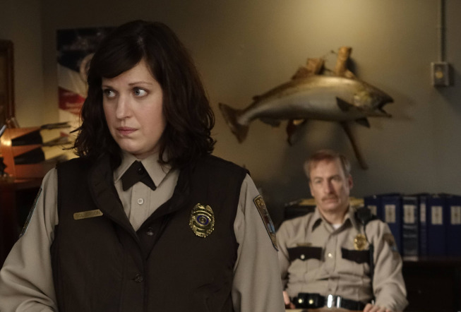 Still of Bob Odenkirk and Allison Tolman in Fargo (2014)