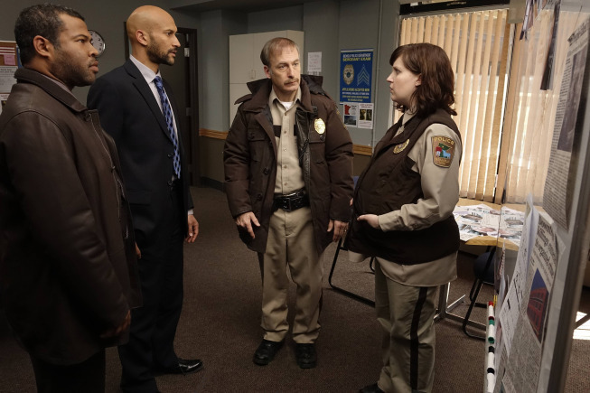 Still of Bob Odenkirk, Keegan-Michael Key, Jordan Peele and Allison Tolman in Fargo (2014)