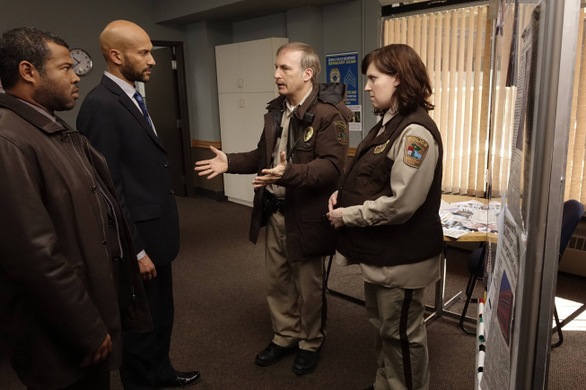 Still of Bob Odenkirk, Keegan-Michael Key, Jordan Peele and Allison Tolman in Fargo (2014)