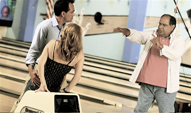 Jonathan de la Luz, Robert Rusler and Pamela Walworth on set of AGENDA.