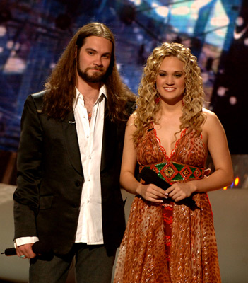 Carrie Underwood and Bo Bice at event of American Idol: The Search for a Superstar (2002)