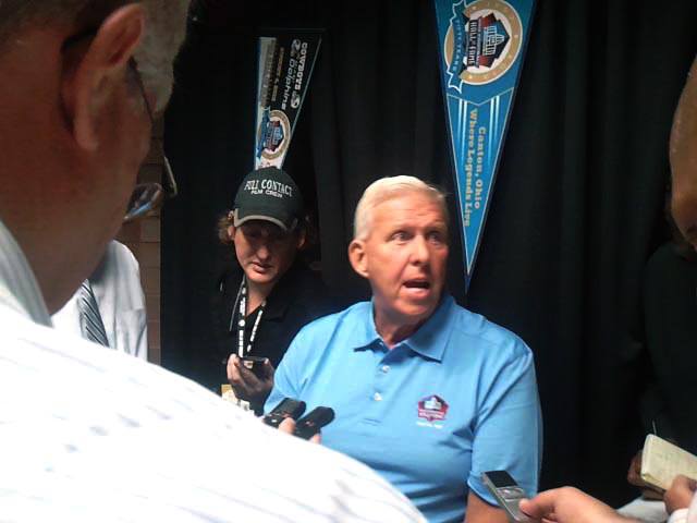 interviewing Pro Football Hall of Fame inductee Bill Parcells