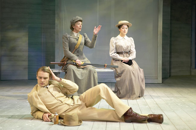 Still of Oliver Kieran-Jones, Maureen Lipman and Natalie Cassidy in The Cherry Orchard