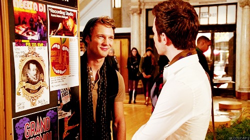 Still of Oliver Kieran-Jones and Chris Colfer in Glee and Sadie Hawkins