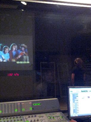 Christian in the ADR Looping booth and on the Screen
