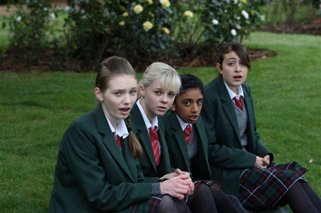 Still of Eleanor Tomlinson and Kimberley Nixon in Angus, Thongs and Perfect Snogging (2008)