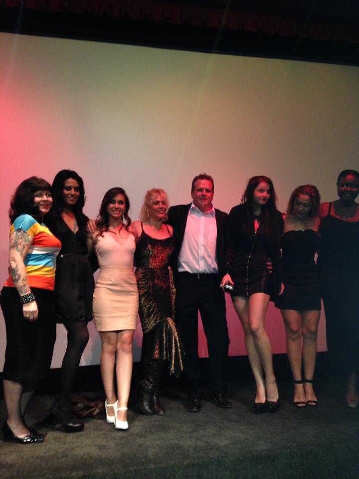 James L. Bills, Ely LaMay, Calista Carradine, Veronica Lavery, Krystel Roche at the Hitchhiker Massacre cast and crew screening.