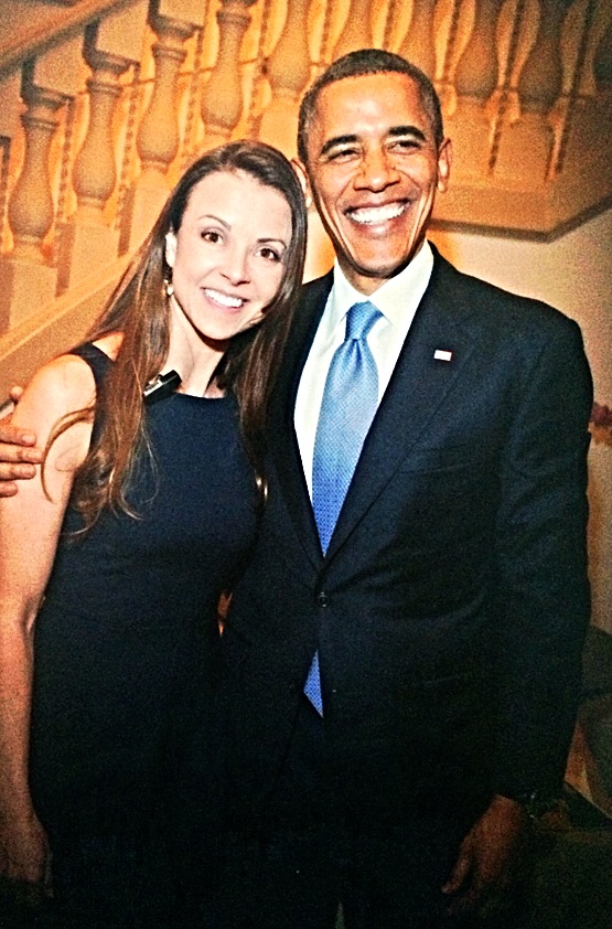 Amber Bollinger producing a fundraiser for President Obama