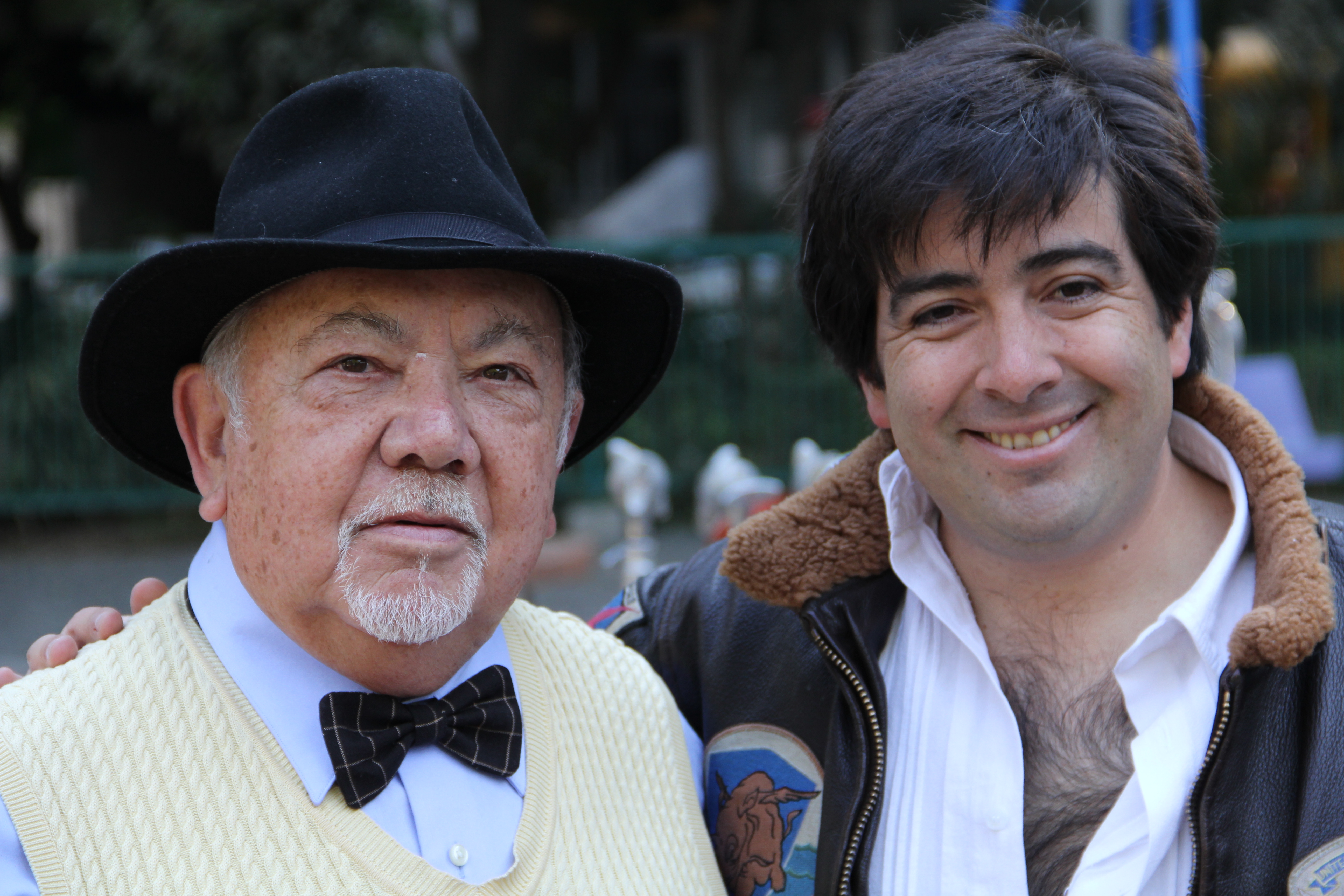 Actor Sergio Corona (Right) and Pedro Araneda (Left) on location of Sugar Candy.