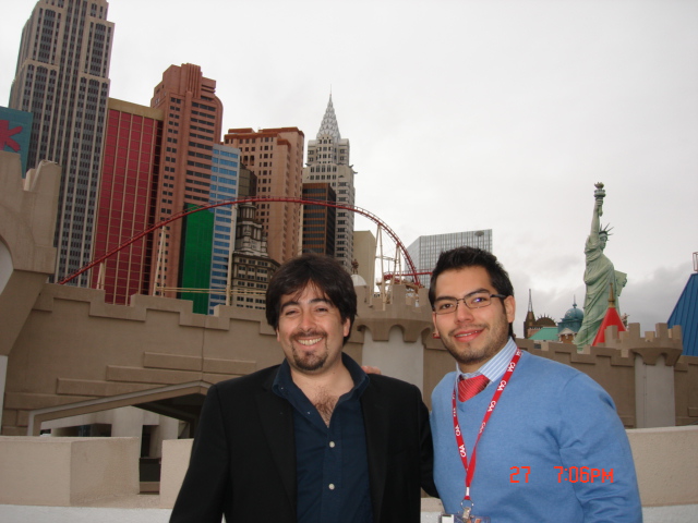 Pedro Araneda (Left) and producer David Agrasanchez (Right) during NAPTE in Las Vegas.