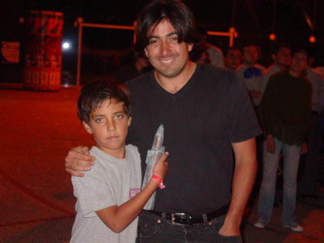 Pedro Ruben Araneda (Left) and Pedro Araneda (Right) with an Award at the Tijuana International Film Festival.