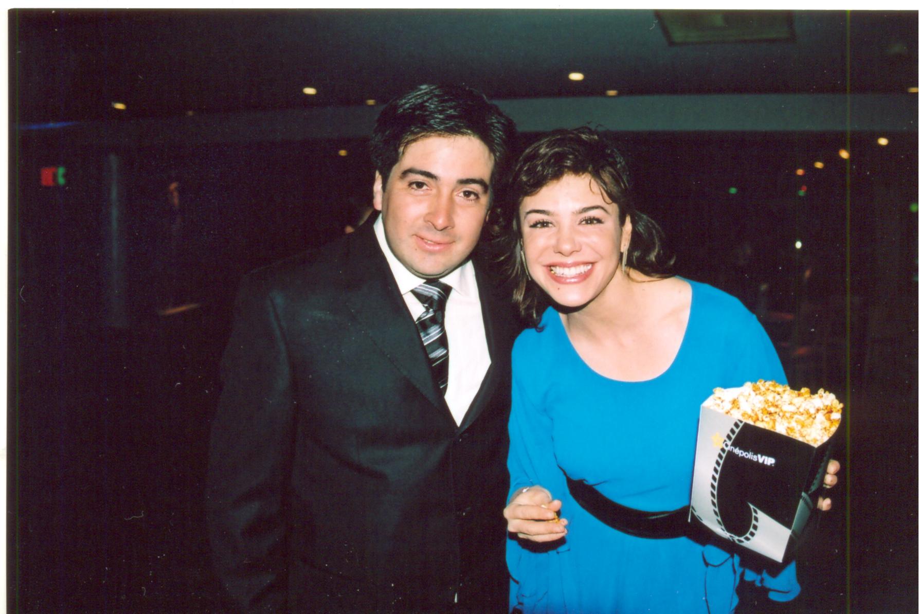 Pedro Araneda (Right) and Actress Paty Llaca in the World Premiere of Llamando a un Angel (Calling an Angel)