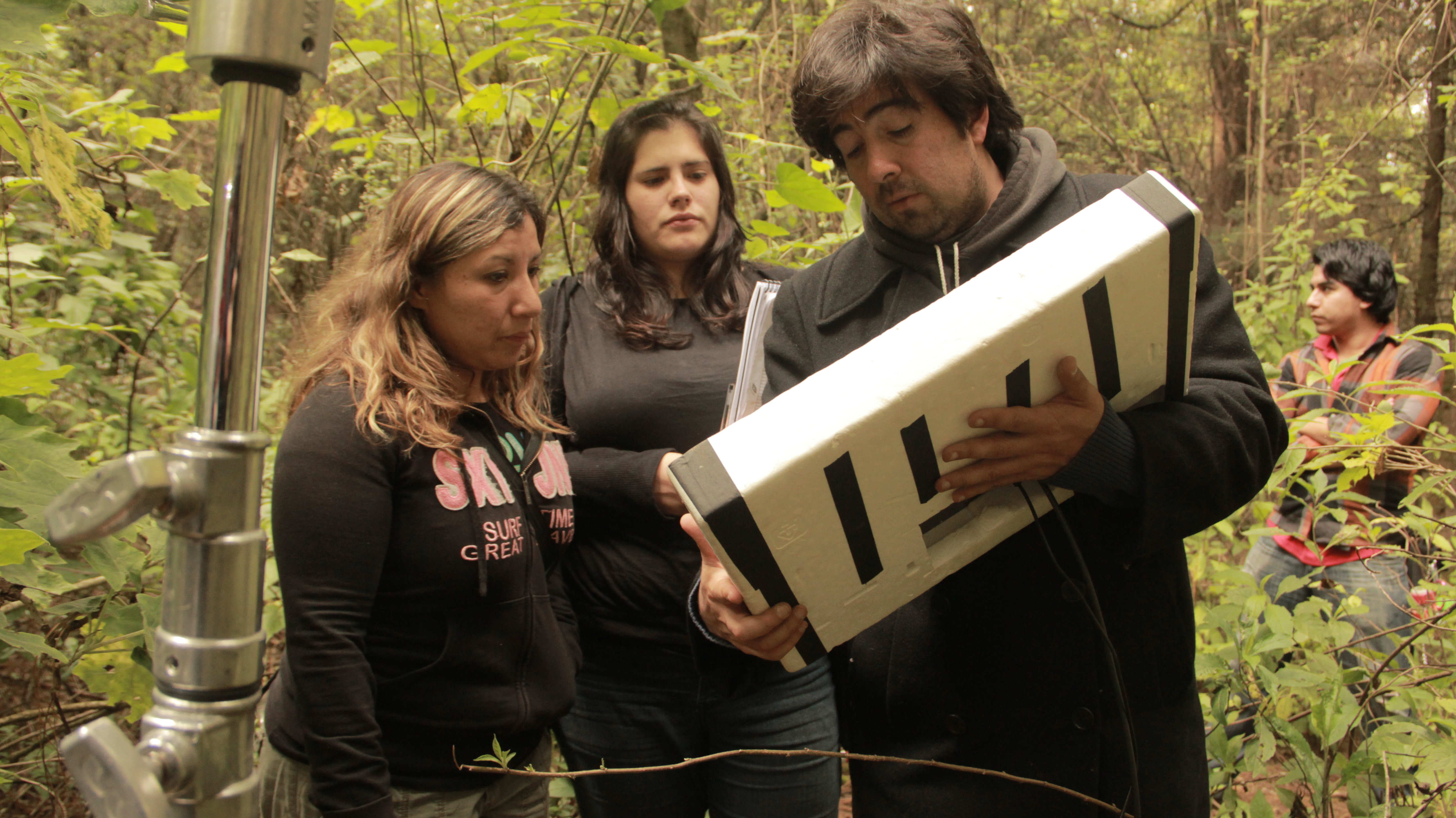 Pedro Araneda gives directions to his crew in Alicia's Dream where he co-wrote, directs and produces.