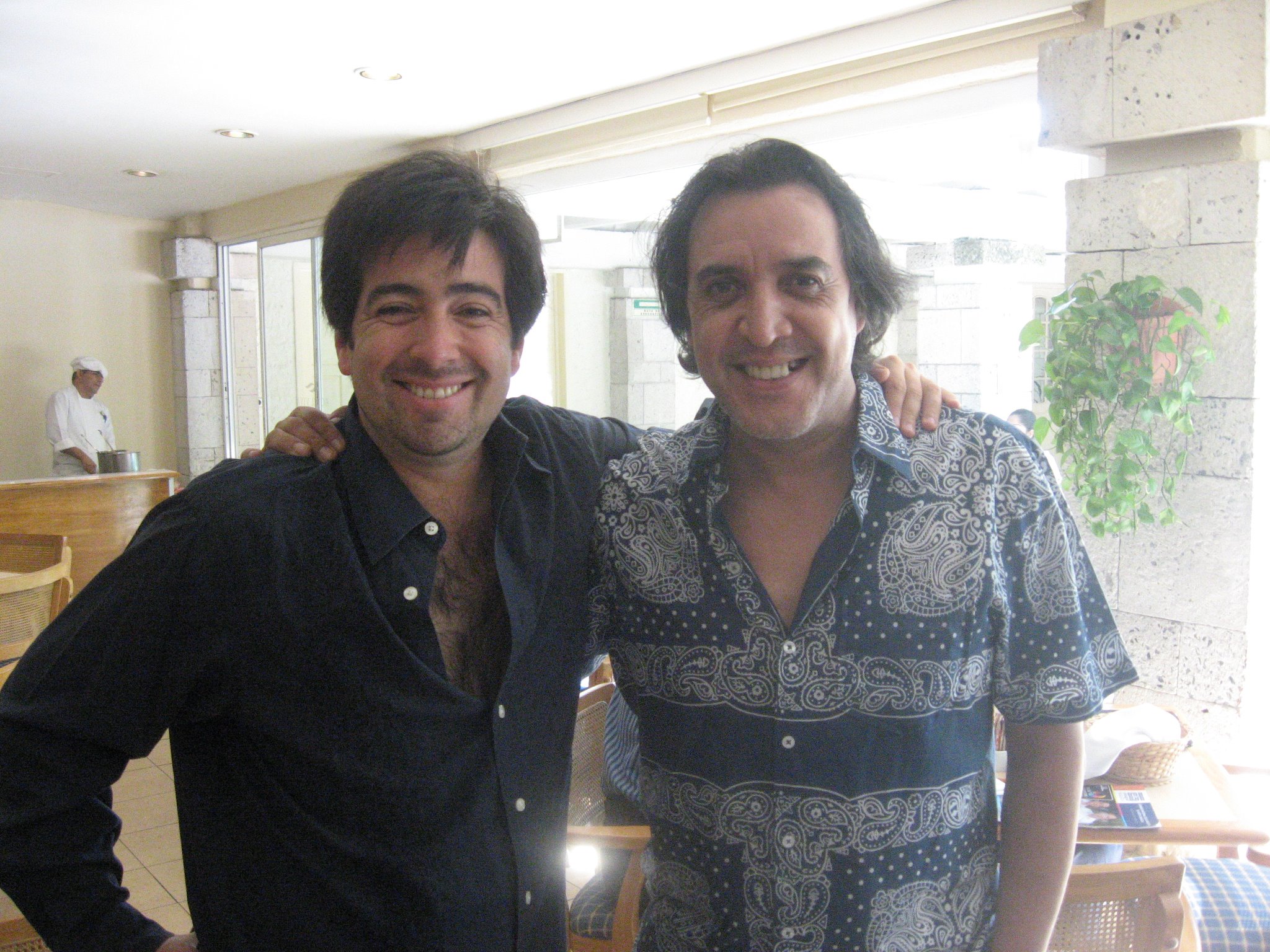 Pedro Araneda (Left) and Mexican actor Luis Felipe Tovar (Right)