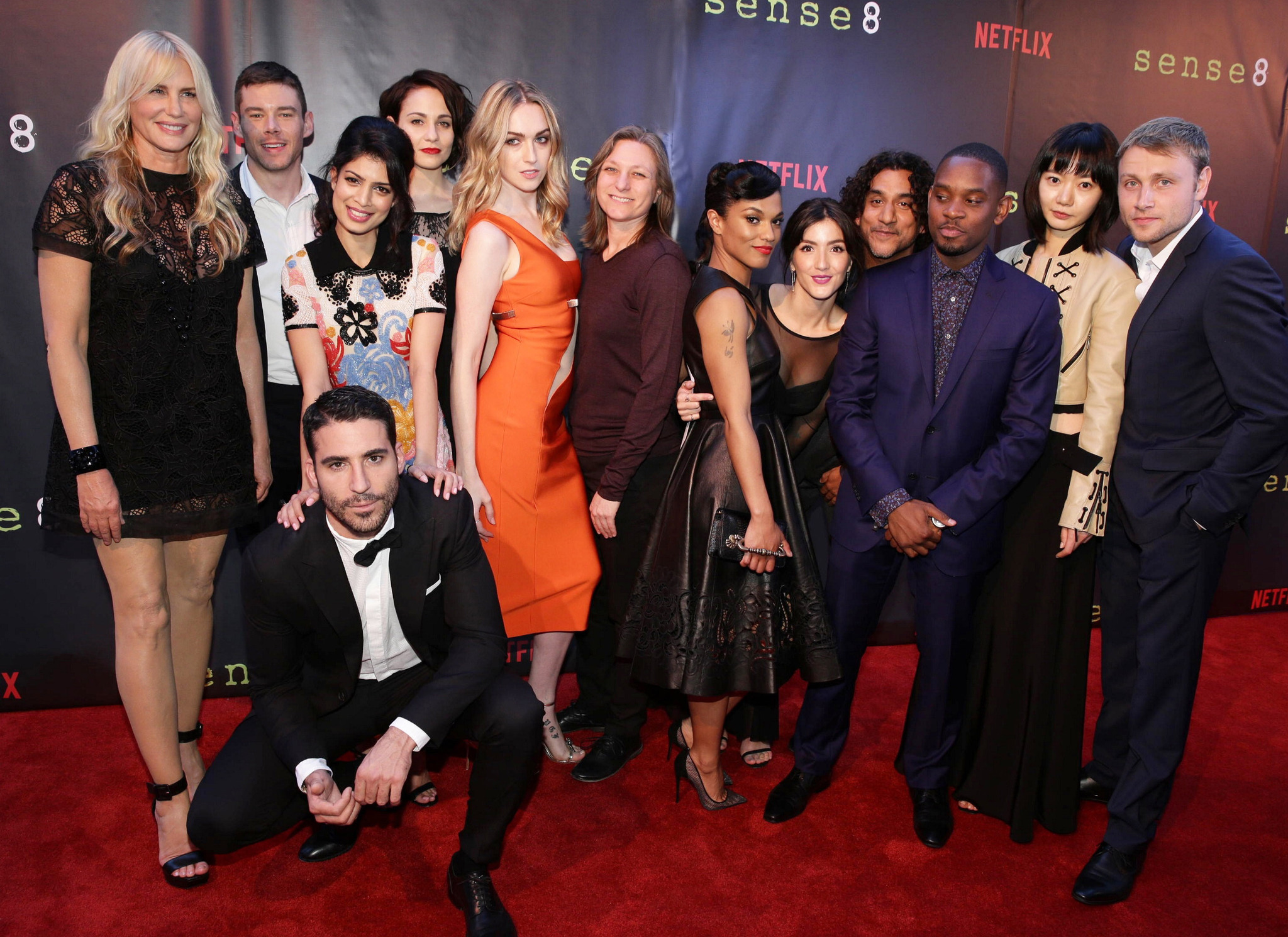 Daryl Hannah, Naveen Andrews, Doona Bae, Max Riemelt, Freema Agyeman, Aml Ameen, Brian J. Smith, Miguel Ángel Silvestre, Cindy Holland, Eréndira Ibarra, Tuppence Middleton, Tina Desai and Jamie Clayton at event of Sense8 (2015)