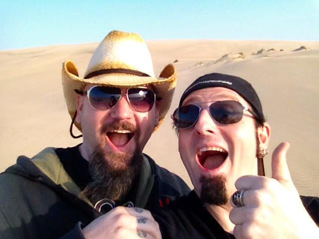 Director Matt Busch with 1st Assistant Director Ric Viers the first day shooting desert scenes for ALADDIN 3477.
