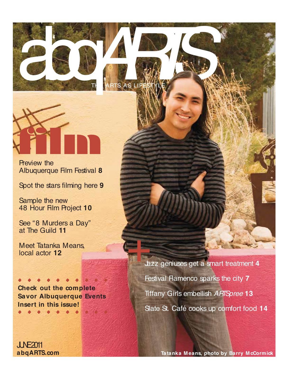 Tatanka on the cover of the ABQ Arts Magazine