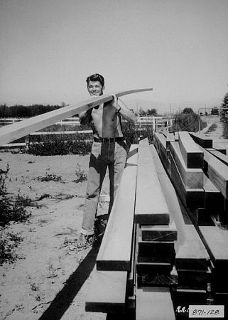 Ronald Reagan at his ranch in Northridge California C. 1948