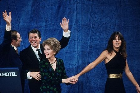 Ronald Reagan with Nancy and Patti Reagan at the Century Plaza Hotel C. 1980