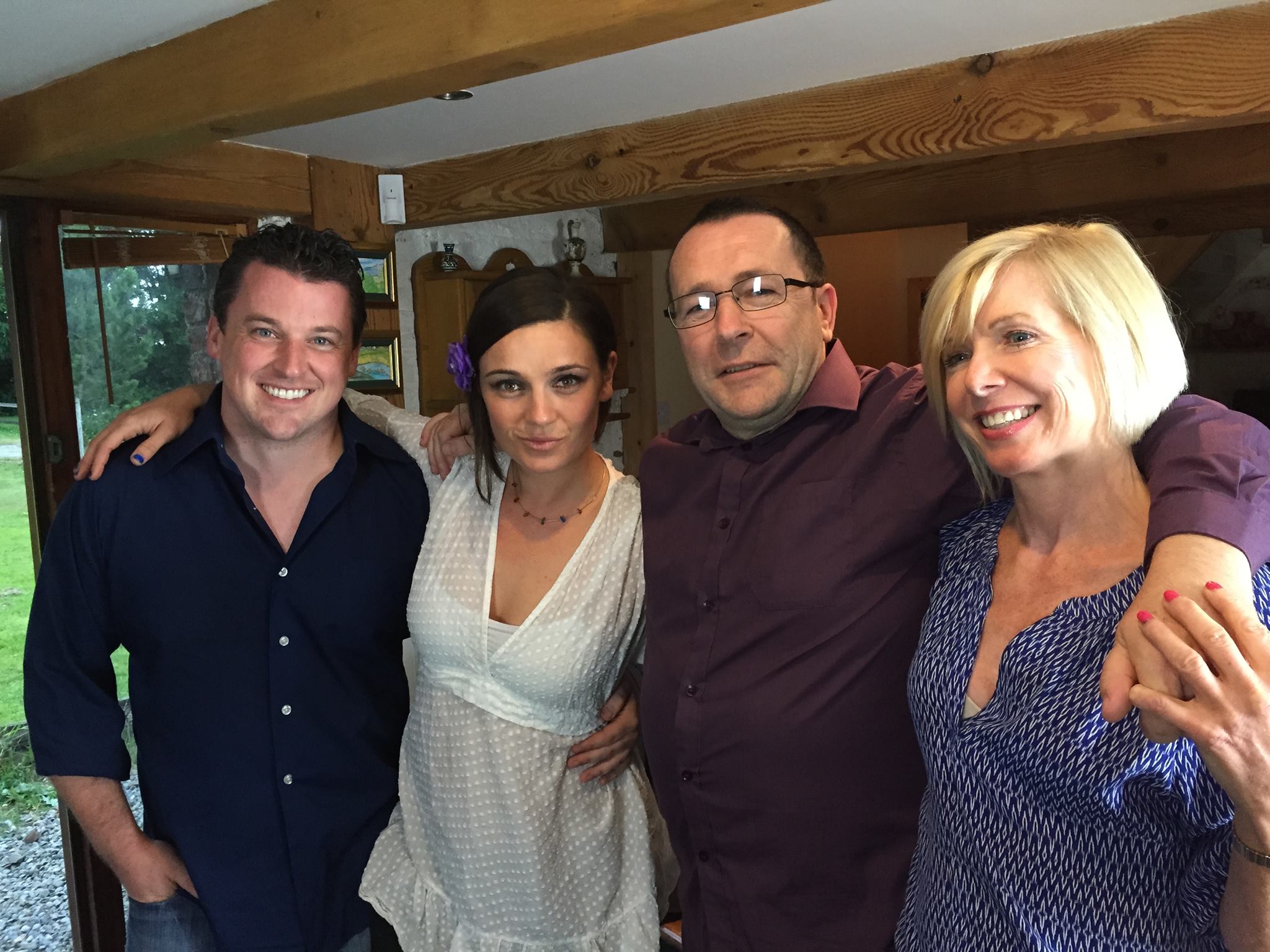 On set of HALF & HALF (2015) with Declan Reynolds, Anarosa De Eizaguirre Butler, Richard Mason and Joan Fleetwood