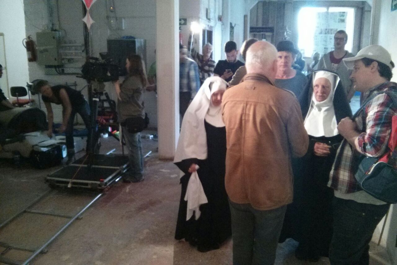 LIMP & BAILEY on set of THE GAELIC CURSE with some Nuns.