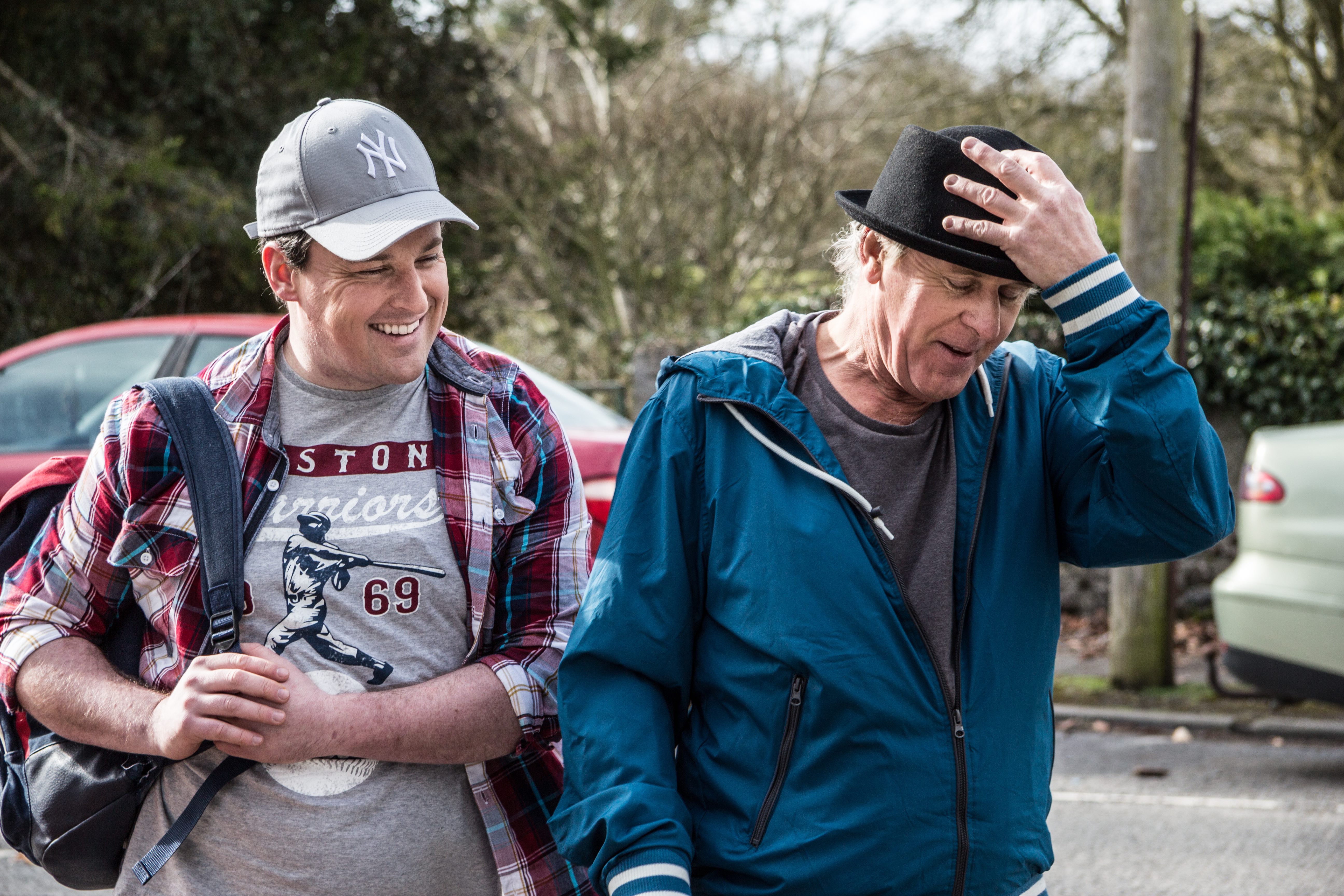 Declan Reynolds and Brian Walsh on set of THE GAELIC CURSE (2015)