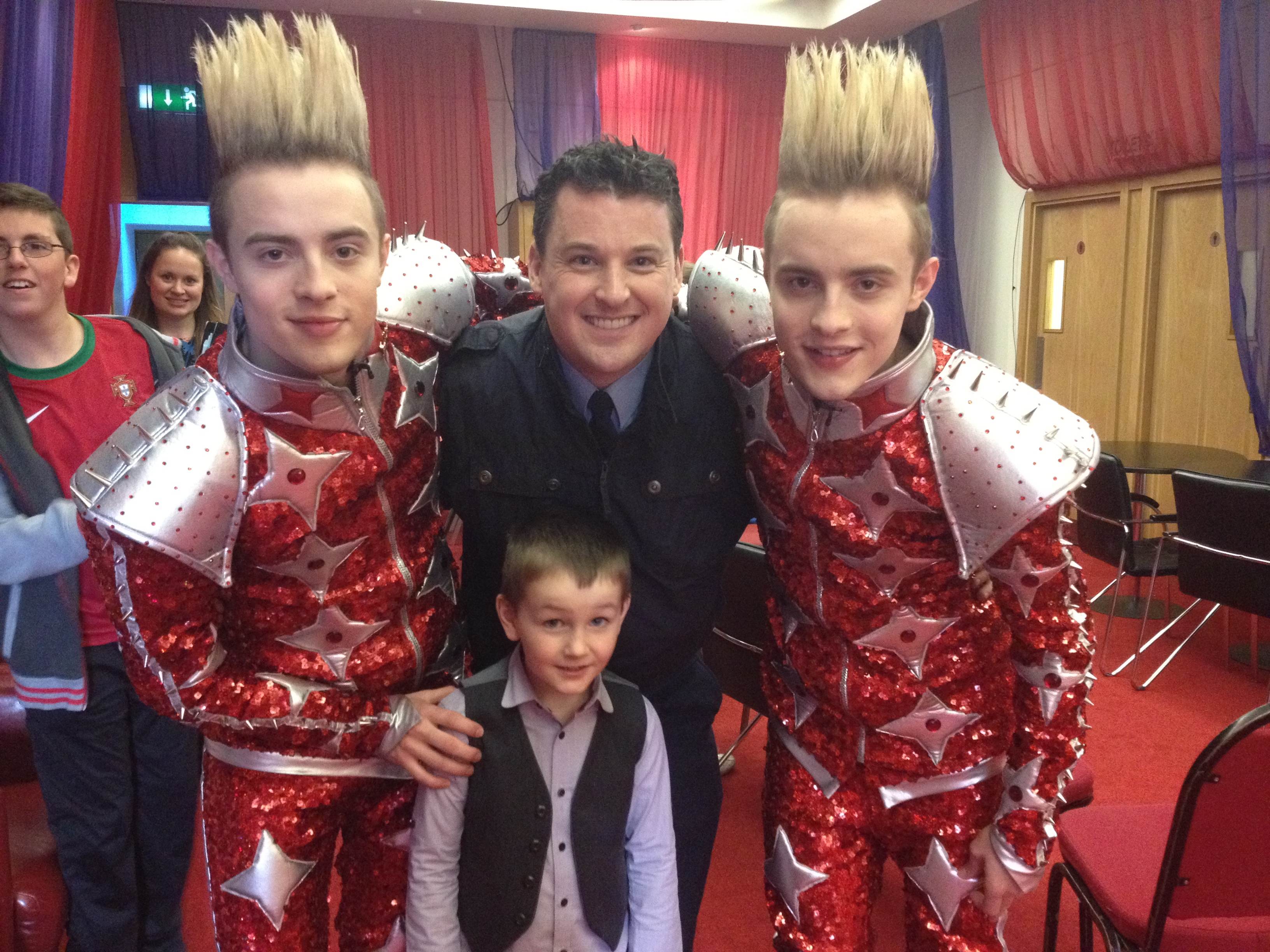 On set for filming JEDWARD'S DREAM FACTORY at RTE Studios. with Dylan Lavelle.