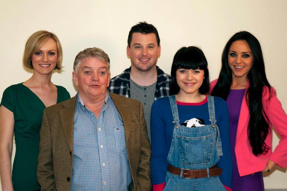 The cast of TROUBLE TIMES THREE: Michelle Beamish, Pat Deery, Declan Reynolds, Gemma-Leah Devereux and Audrey Hamilton.