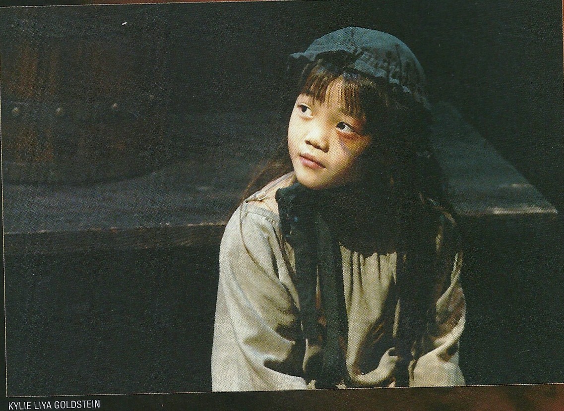 Kylie as little Cosette in the Broadway Revival of Les Miserables at the Broadhurst theater. Nov, 2006