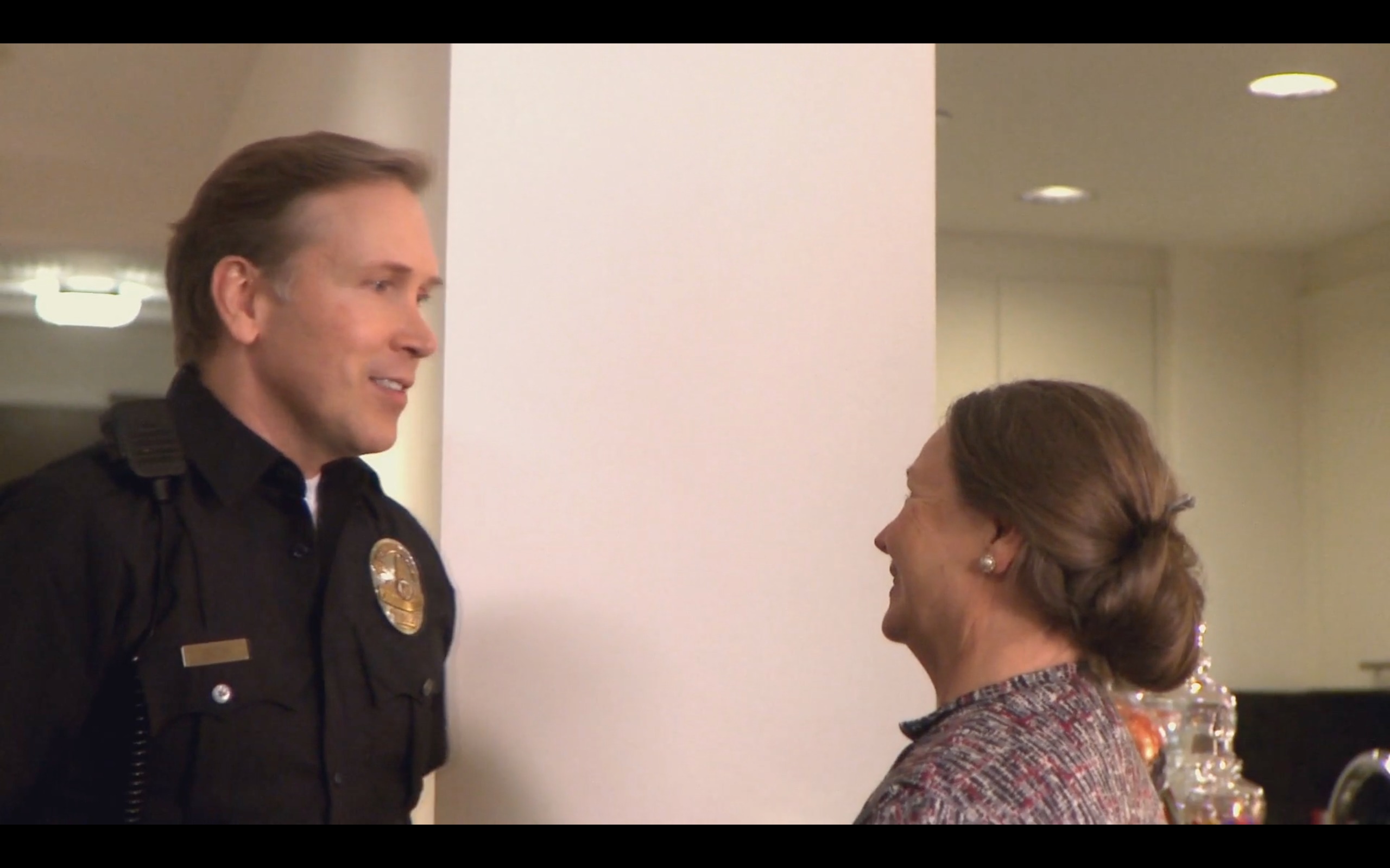 Dwight Turner as Officer Burt Smith and Rosemary Stevens as Laury in Drunk and Disorderly (2015)