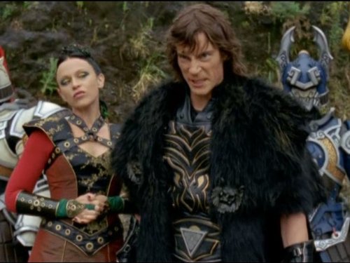 Still of Bede Skinner and Holly Shanahan in Power Rangers Jungle Fury (2008)