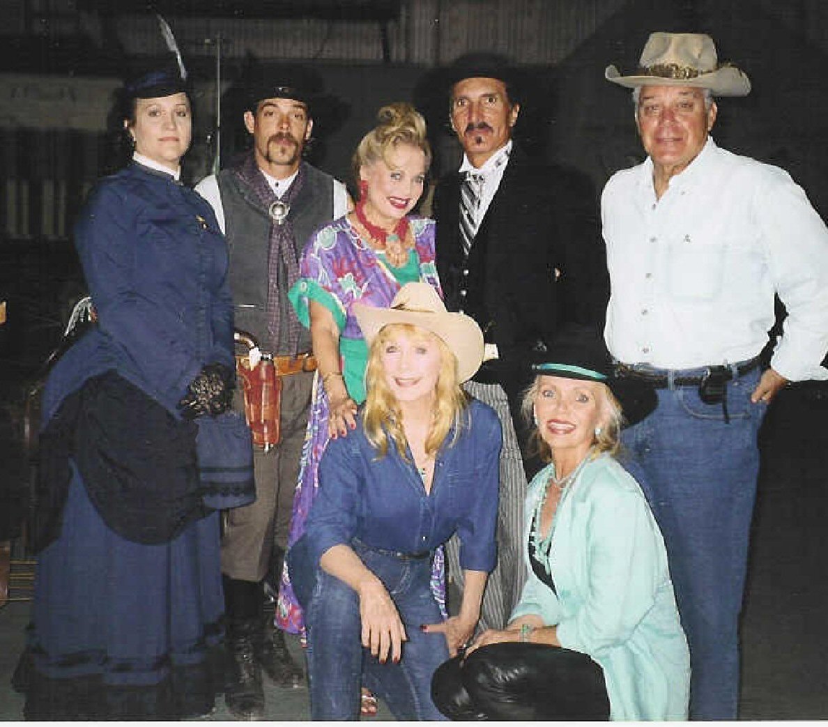 with Stella Stevens (kneeling) and friends, Safe Passage fundraiser at CBS Studios, 2001