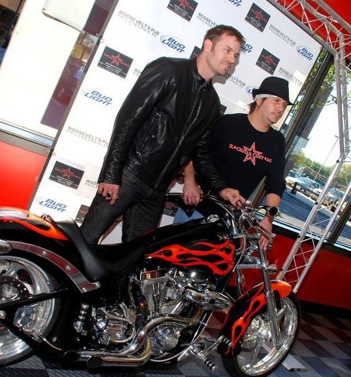Ellis Walding and Rock Star Customs owner Chris Branco @ the RSC Grand Opening Party