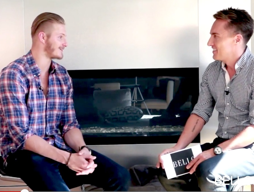 James interviewing Alexander Ludwig, star of 'Vikings' (History) and the Hunger Games (2014).