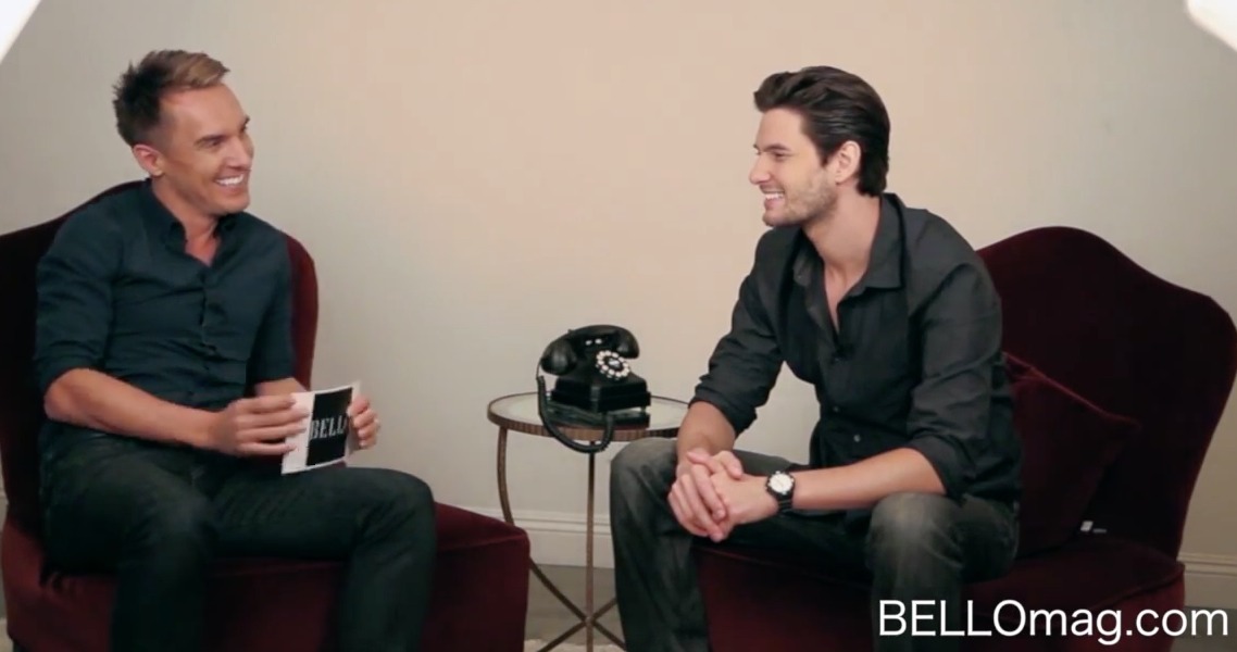 James interviewing Ben Barnes, star of 'Sons of Liberty' (History) and 'Seventh Son' (2014)