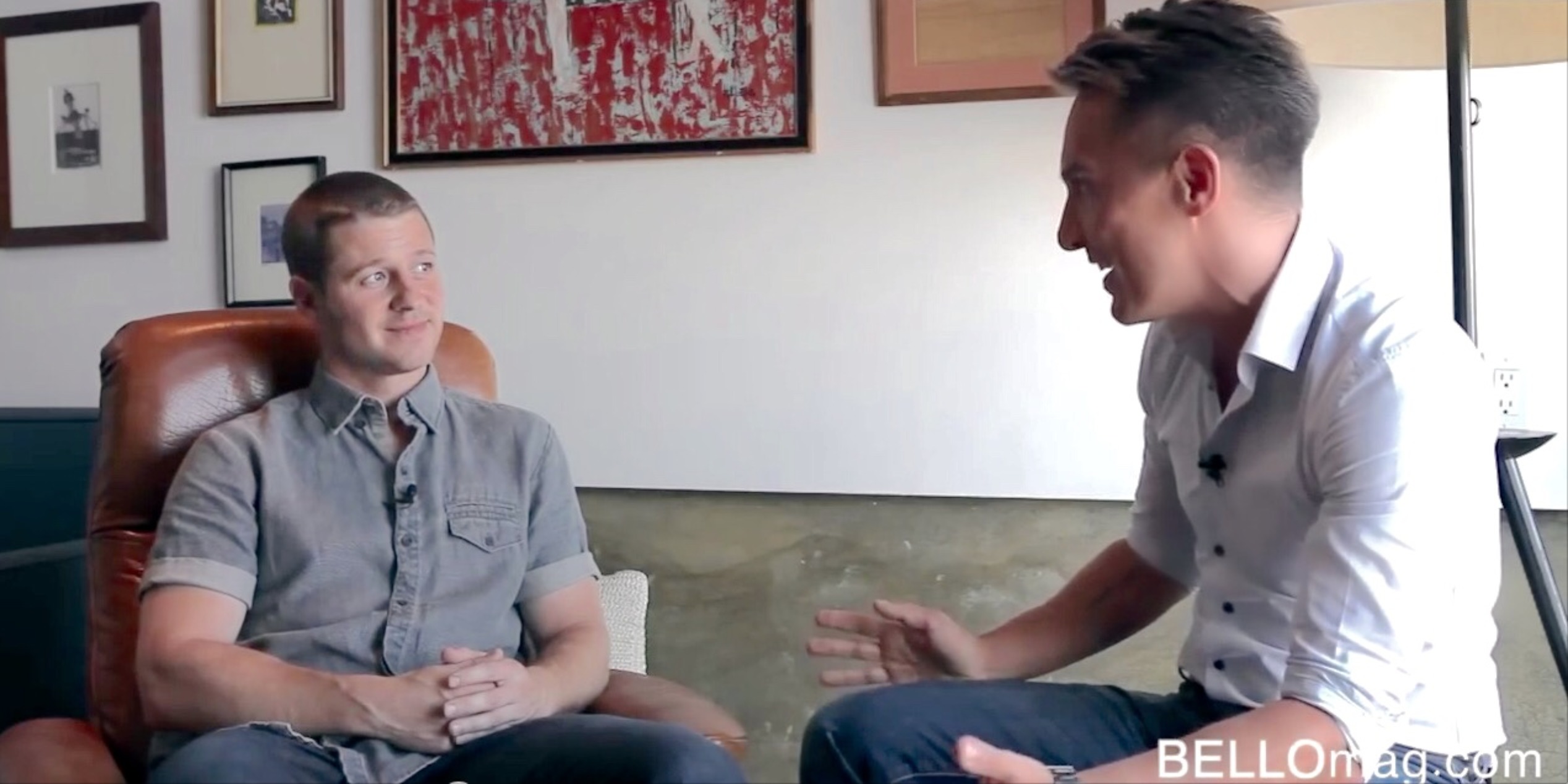 James interviewing Ben McKenzie, star of 'Gotham' (FOX) 2014.