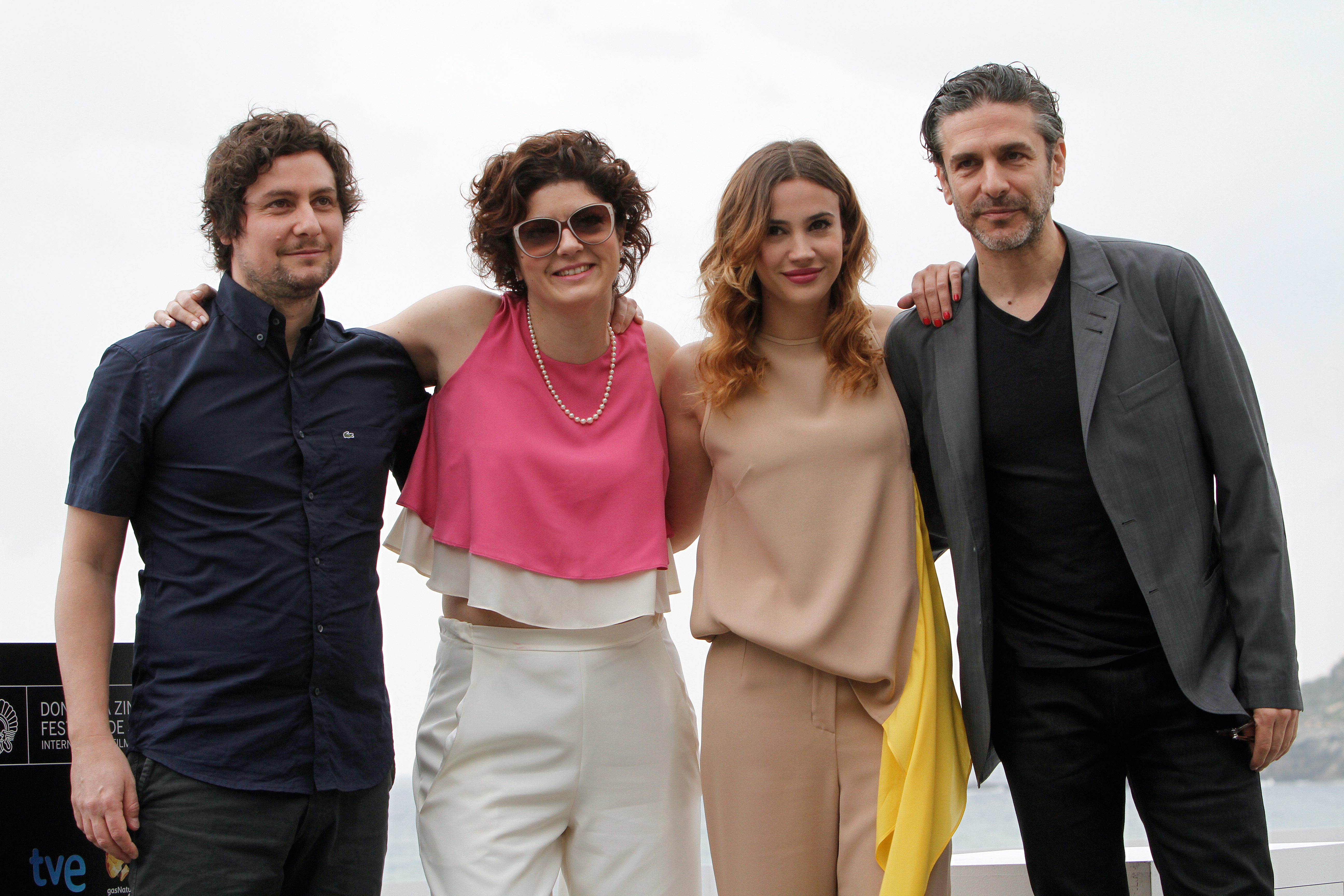 Hernan Musaluppi, Anahi Berneri, Celeste Cid, Leonardo Sbaraglia. Aire Libre film San Sebastian 2014.