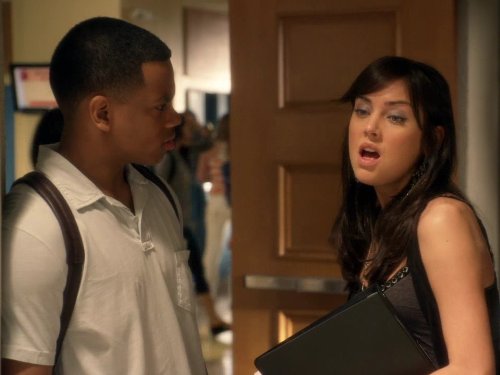 Still of Jessica Stroup and Tristan Wilds in 90210 (2008)