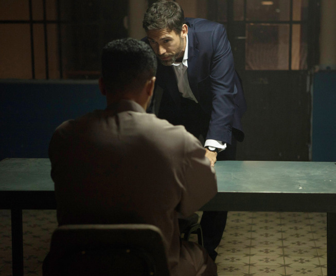 Still of Adam Rayner and Sammy Sheik in Tyrant (2014)