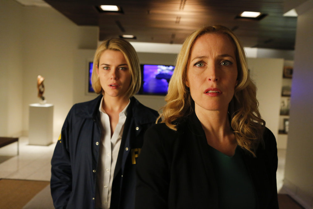 Still of Gillian Anderson and Rachael Taylor in Crisis (2014)