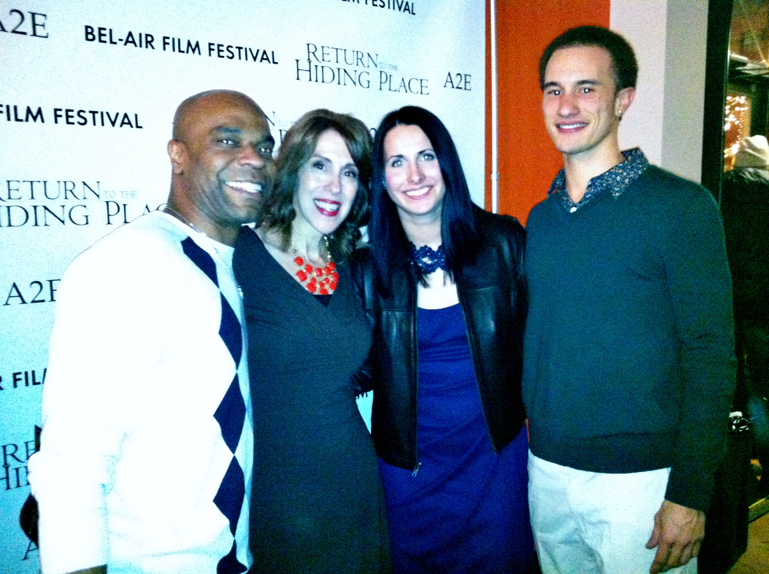 2014 Olympic Speed Skater Lauren Cholewinski and her coach and teammate at the Park City premiere during Sundance.