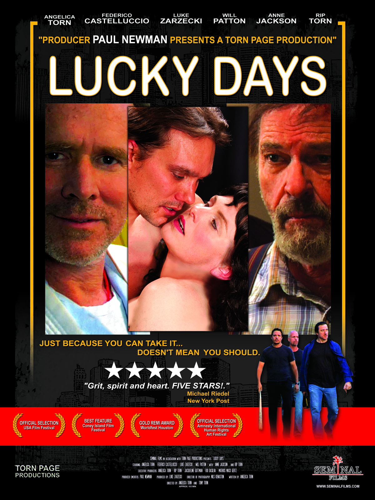Poster for theatrical release of Lucky Days and DVD cover.