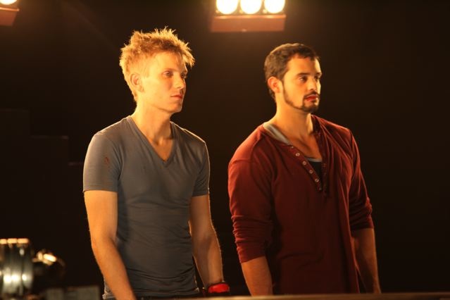 Hunter Lee Hughes as Brian with Adrian Quinonez as Ernesto in Winner Takes All.