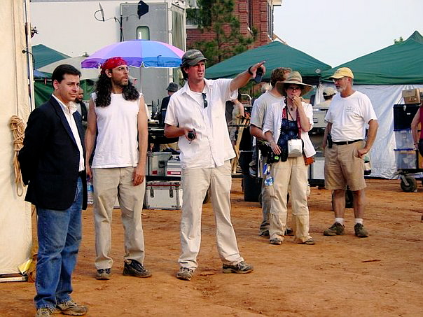 This Is Charles with Tom Shadyac on the set of Evan Almighty.