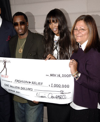 Naomi Campbell, Sean Combs and Fern Mallis