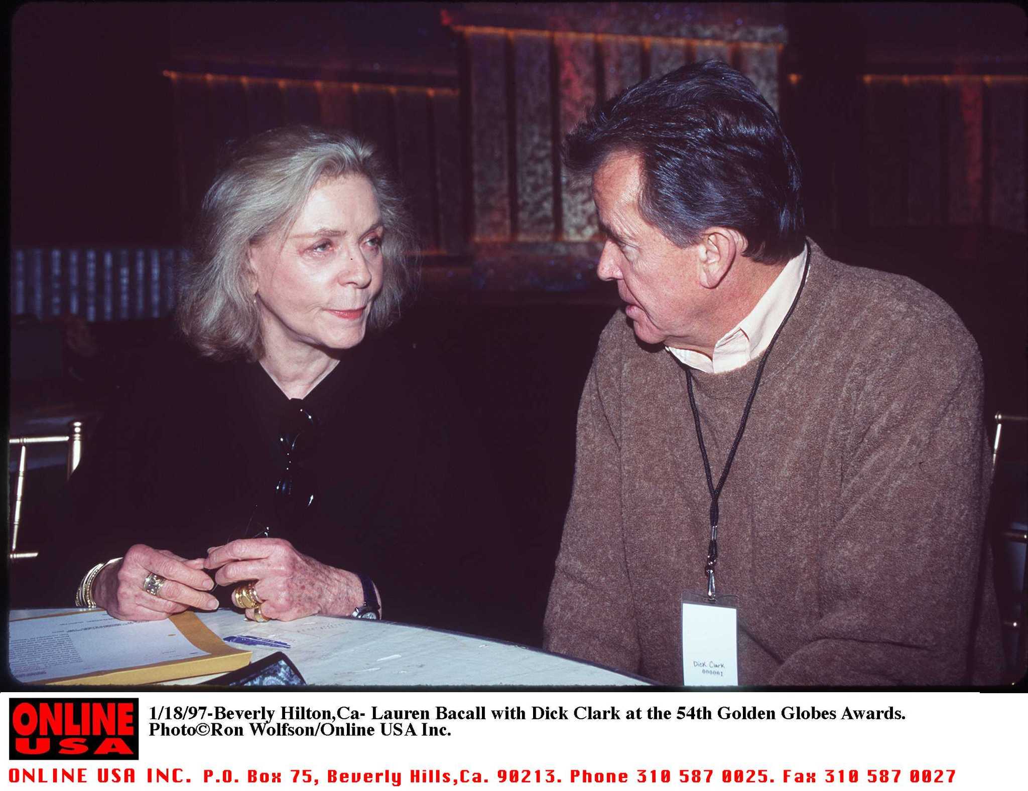 Lauren Bacall and Dick Clark